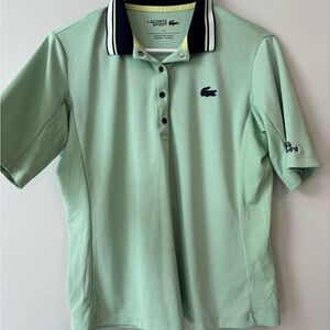 LACOSTE SPORT‎ Breathable Resistant Piqué Pastel Green Tennis Polo Shirt Small